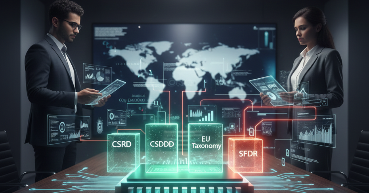 Comprehensive Guide to 2026 Regulations: CSRD, CSDDD, SFDR, CBAM and the EU Taxonomy in Business Strategy