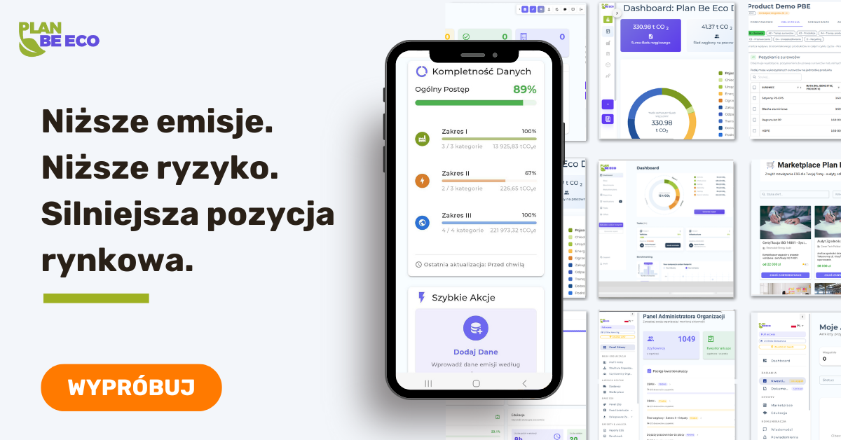 Plan Be Eco Supplier – zarządzaj emisjami łańcucha dostaw. Testuj 30 dni za darmo!